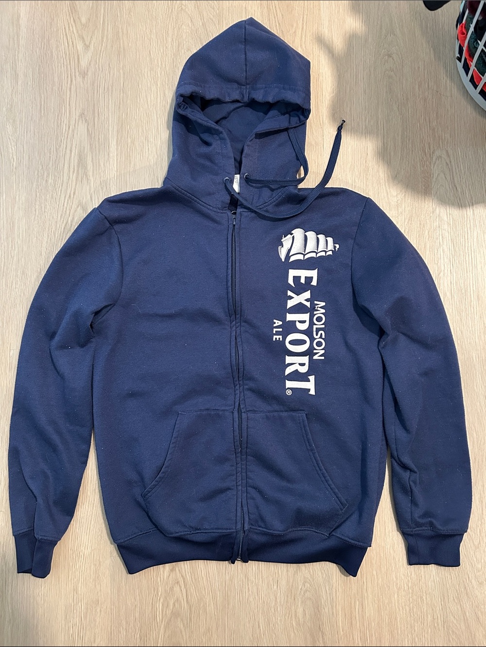 2005 Molson Export Navy Zip-Up Hoodie